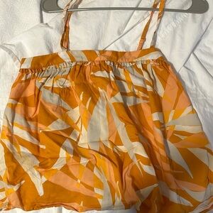 A New Day Size S Orange Flowy Top